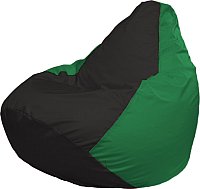 Кресло-мешок Flagman Груша Супер Мега 4XL Г5.1-397 (черный/зеленый)