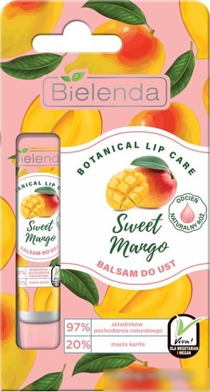 Bielenda Бальзам для губ Botanical Lip Care сладкий манго 10 г