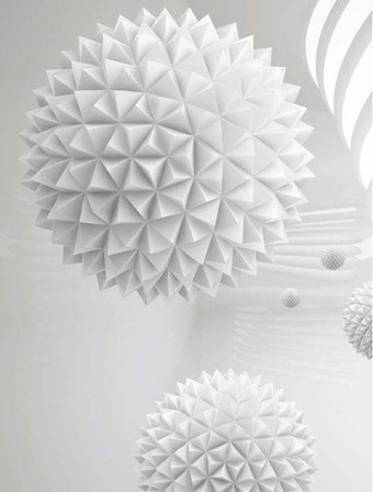 Фотообои ФабрикаФресок 3D Шары светлые 082265 (200x265)