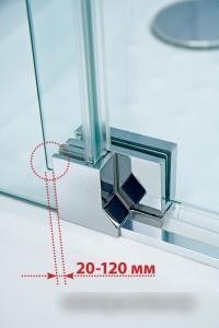 Душевой уголок Cezares SLIDER-AH-1-90-90/100-GRIGIO-NERO
