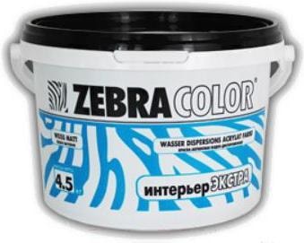 Краска Zebracolor Интерьер Экстра 1.5кг (белый)