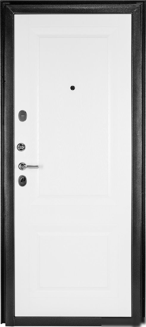 Металлическая дверь Guard Классика MG60 97х205 правая (черное серебро/белый ясень)