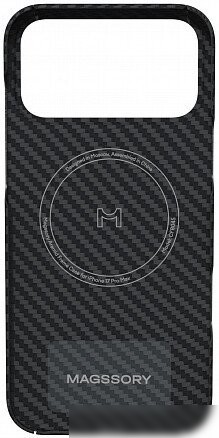 Чехол для телефона Magssory Aramid Frame Case для iPhone 17 Pro Max Black CFB045