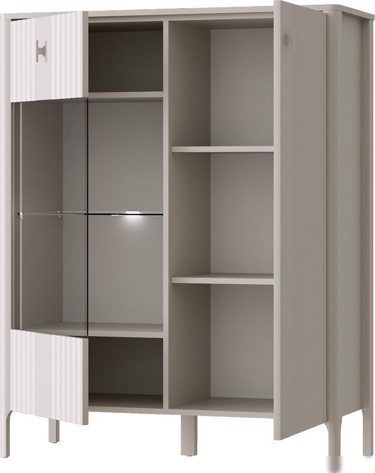 Шкаф-витрина Black Red White Dalia REG1W1D с подсветкой (персидский жемчуг)