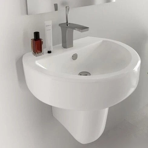 Полупьедестал для умывальника Sanita Luxe Best PD.WH/Best/N/WHT.G/S1 (белый)