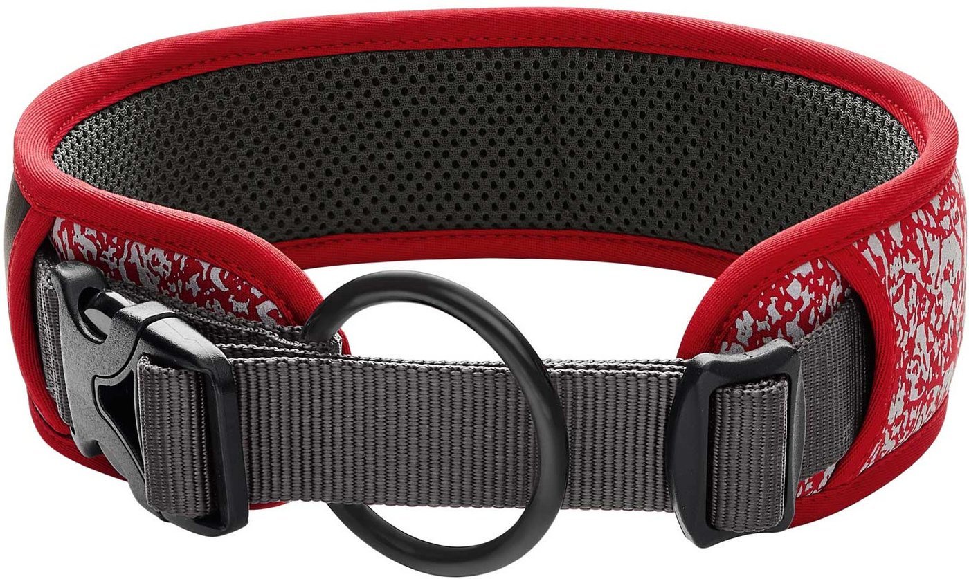 Ошейник Hunter Collar Divo Reflect 68976 (45-55/L красный/серый)