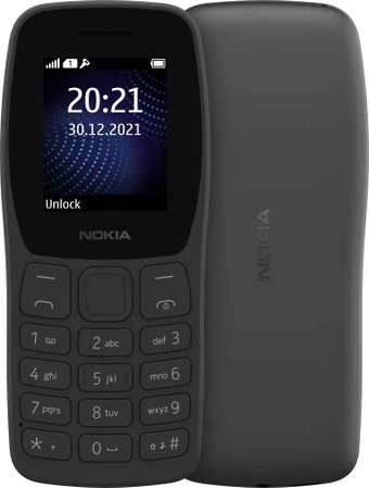 Кнопочный телефон Nokia 105 (2022) TA-1423 Dual SIM (черный)