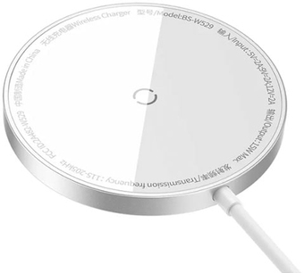 Беспроводное зарядное Baseus Simple Mini3 Magnetic Wireless Charger 15W CCJJ040012 (белый)