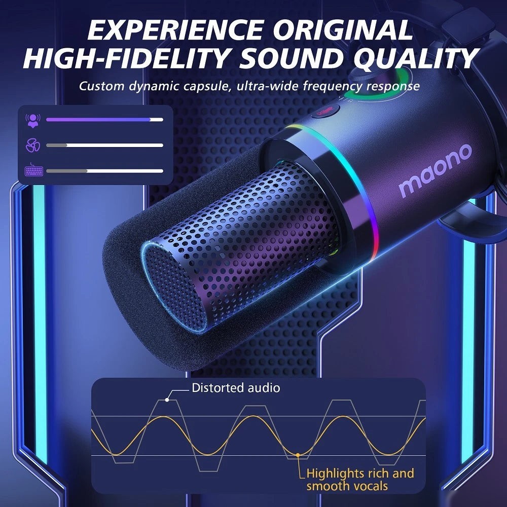 Проводной микрофон Maono PD200XS (черный)