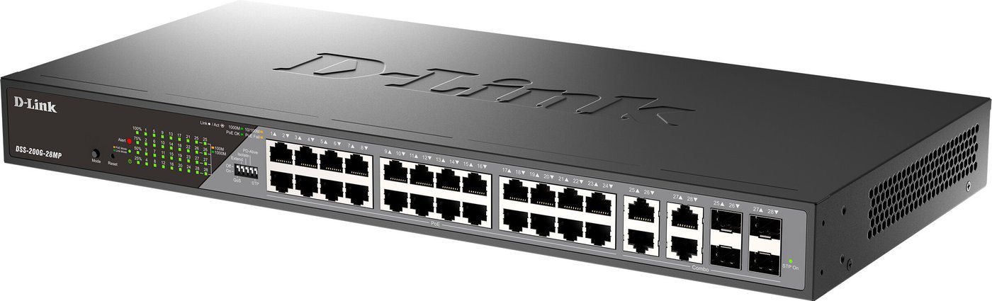 Управляемый коммутатор 2-го уровня D-Link DSS-200G-28MP/A1A