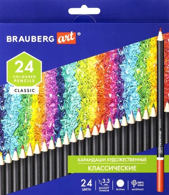 Набор цветных карандашей BRAUBERG Art Classic 181537 (24 цв)