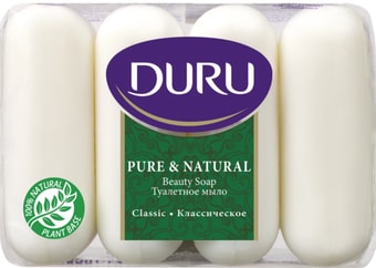 Косметика по уходу за телом Duru Мыло Pure&Natural Классическое 4x85 г