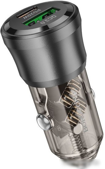 Автомобильное зарядное Borofone BZ25 (прозрачный)