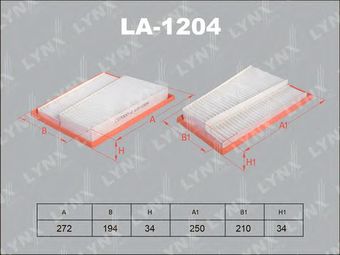 Воздушный фильтр LynxAuto LA1204