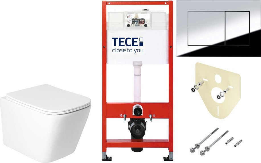 Унитаз подвесной Saniteco KW-9004WS + TECE Kit 9400412