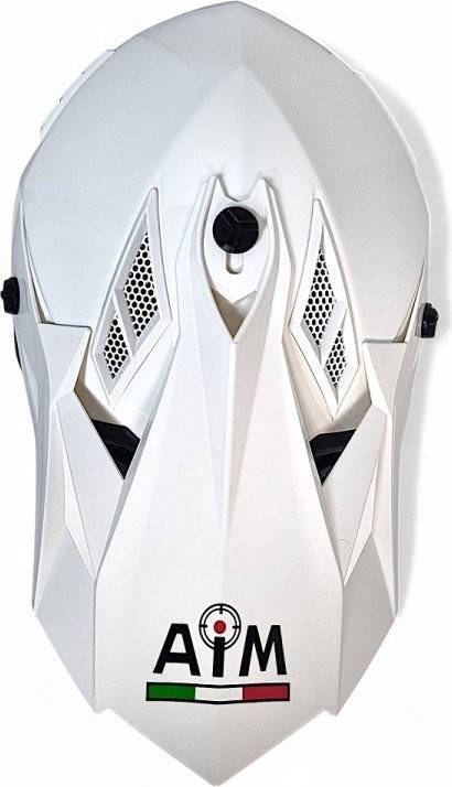 Мотошлем AIM RH855 Fiber Glass RH855-007-XXL (XXL, белый глянец)
