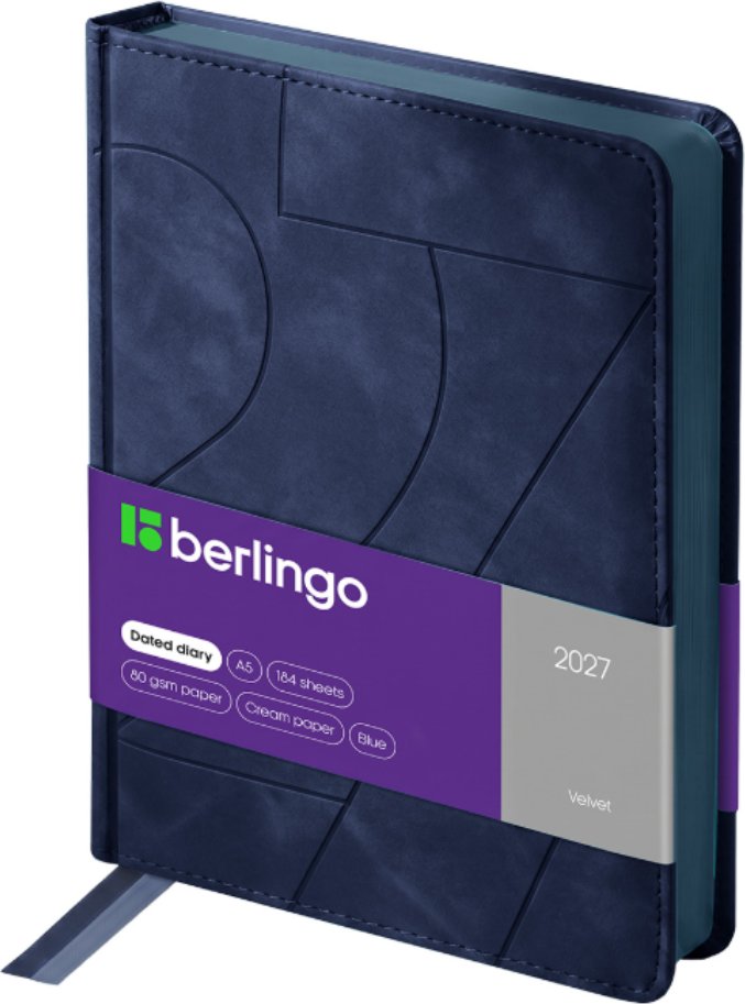 Ежедневник Berlingo Velvet 2027г DD7_43501 (184л, синий)