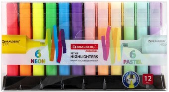 Текстовыделитель BRAUBERG Original 152217 (12 шт)