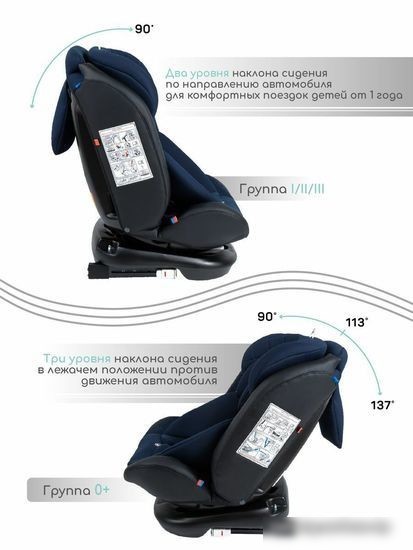 Детское автокресло Amarobaby Brilliant Isofix AMARO-2003-BrSi (синий)