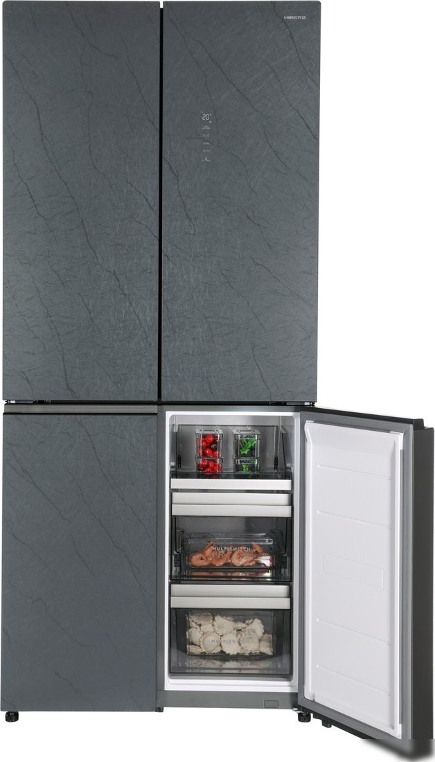 Четырёхдверный холодильник Hiberg RFQ 610G GS Inverter