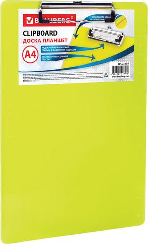 Планшет с зажимом BRAUBERG 232231 (желтый)