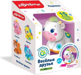 Развивающая игрушка Азбукварик Коровка Веселые друзья 2836