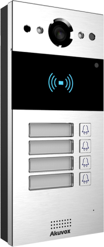 Вызывная панель Akuvox R20B для накладного монтажа на 4 абонента