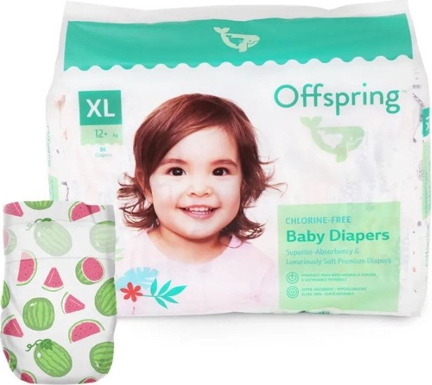 Подгузники Offspring XL 12+ кг Арбузы OF01XL30WML (30 шт)