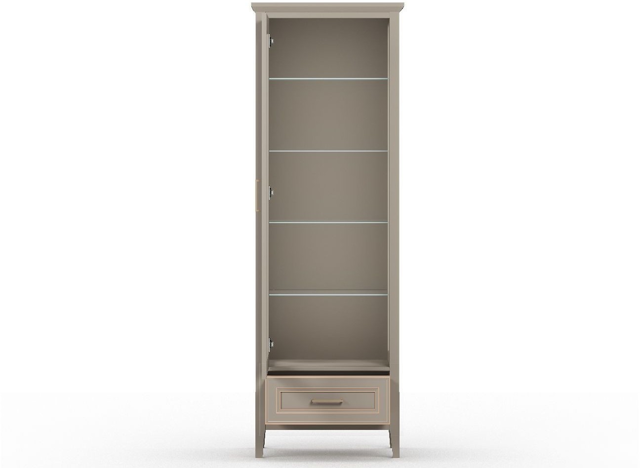 Шкаф-витрина BRW Classic REG1W1SZK (глиняный серый)