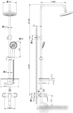 Душевая система Lemark LM0462C