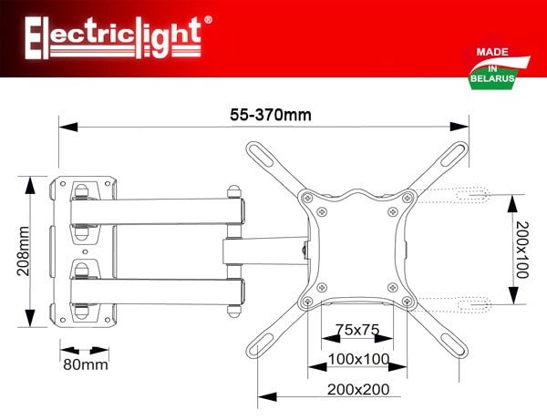 Кронштейн Electric Light КБ-01-66-У (белый)
