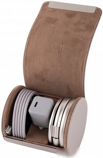 Беспроводное зарядное Magssory Disc Signature Edition 3 в 1 для Apple WCH033 (титановый)