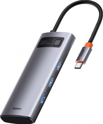 USB-хаб Baseus Metal Gleam Series Multifunctional HUB Type-C Hub Docking Station CAHUB-CX0G