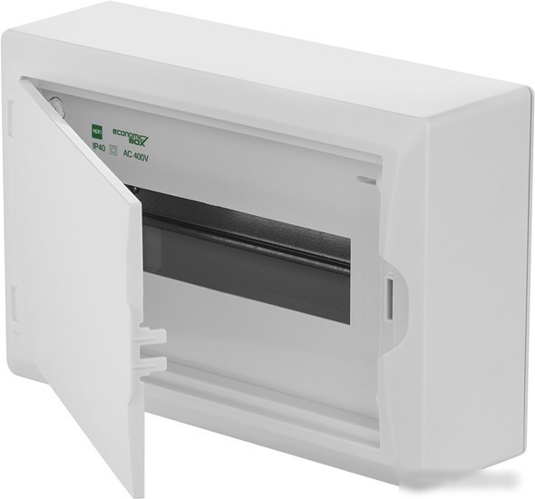 Бокс пластиковый Elektro-Plast Eco Box 1x12M, N/PE 2x 6x16+3x10mm2, белая пласт. дверь, белый RAL9003, 198x298x96mm, IP40