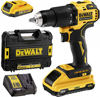 Ударная дрель-шуруповерт DeWalt DCD709D2T (с 2-мя АКБ 2 Ah, кейс)