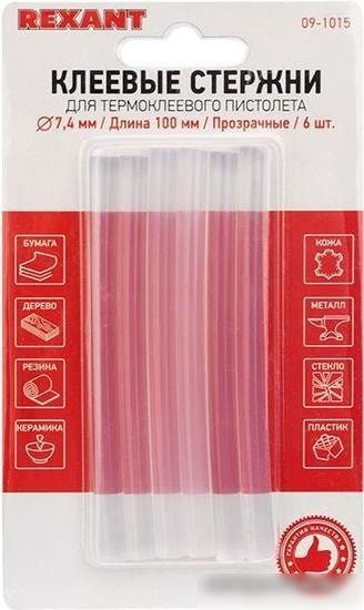 Клеевые стержни Rexant 09-1015 (6 шт, прозрачный)