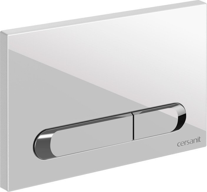 Унитаз подвесной Cersanit Brasko Slim 64824 + Aqua M 40 68177 с кнопкой Estetica 64111 (кнопка белый/хром глянец)