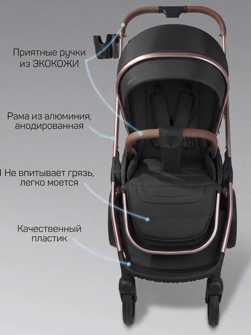 Универсальная коляска Amarobaby 2в1 Motus Premium Ecco Exclusive AB26-10MOTUSF/09 (черный)