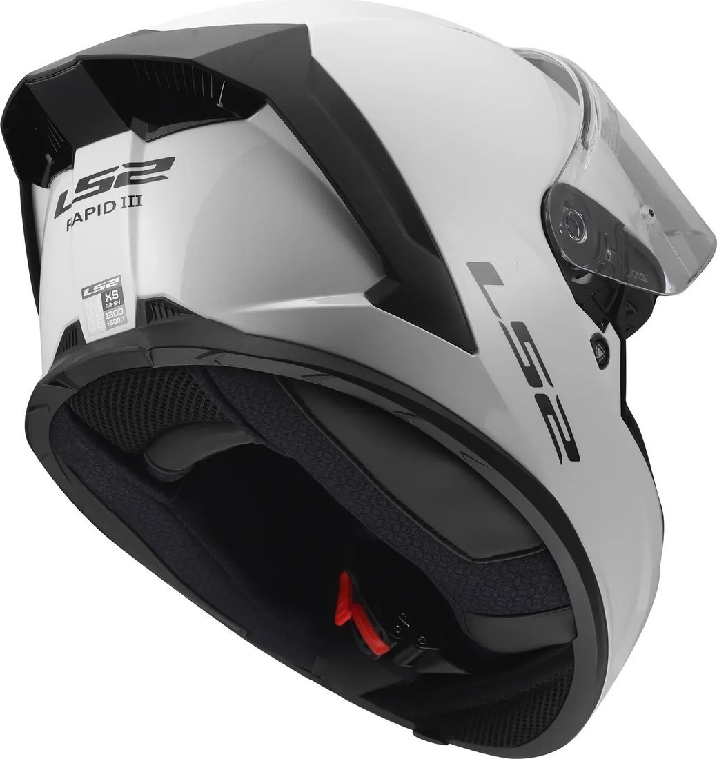 Мотошлем LS2 FF820 Rapid III Solid (XXL, белый глянцевый)