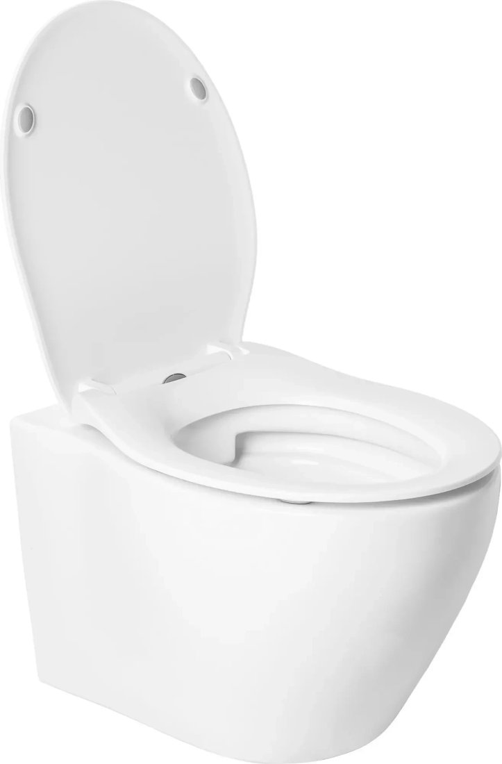 Унитаз подвесной Saniteco KW-99046 + 501 + K01-SB (с кнопкой, черный)
