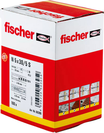 Дюбель-гвоздь Fischer N 5 x 30/5 S 50395 (100 шт)
