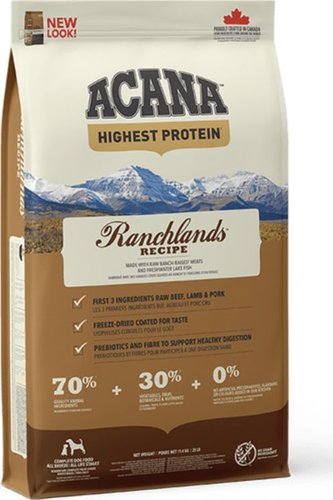 Сухой корм для собак Acana Ranchlands (говядина, ягненок, свинина) 2 кг