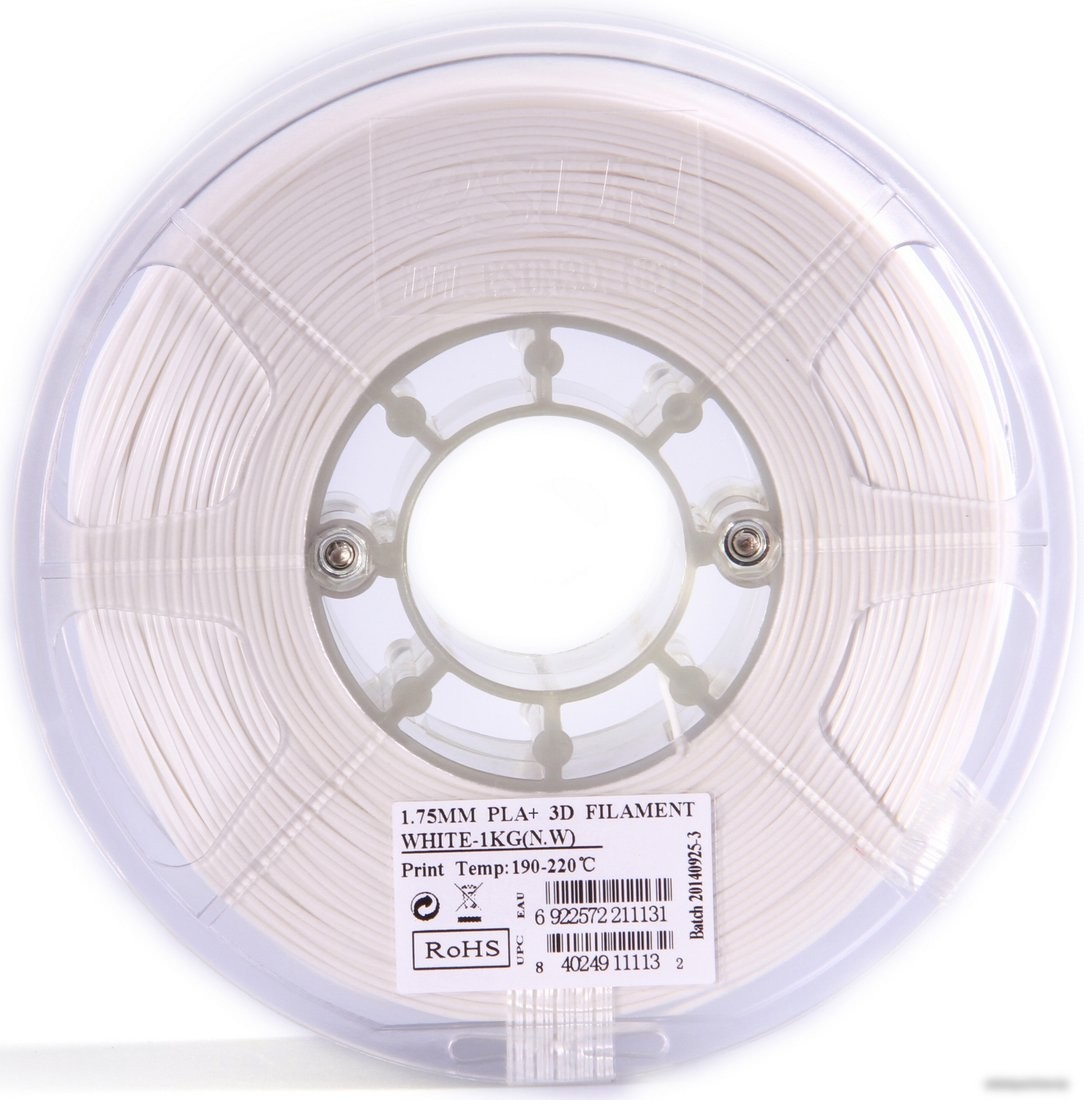 Пластик eSUN PLA+ 1.75 мм 1000 г (белый)