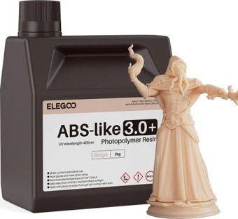 Фотополимер Elegoo ABSlike V3.0+ 2кг (бежевый)
