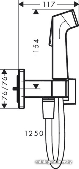 Гигиенический душ Hansgrohe Bidette 1jet E 29233000