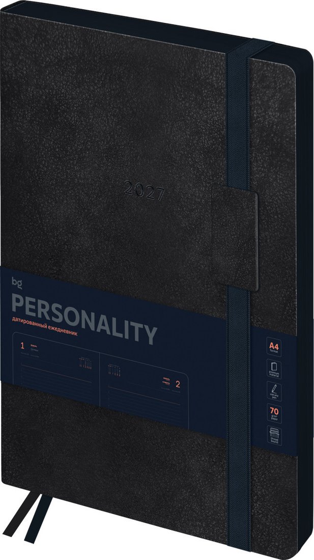 Ежедневник BG Personality. Onyx DdА4_68214 (176л, графитовый)