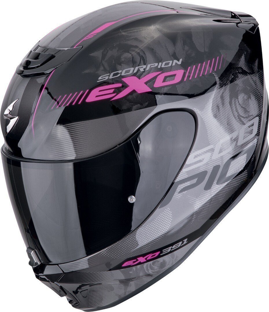Мотошлем Scorpion Exo Exo-391 Ava (р.S, черный/розовый/серебристый)