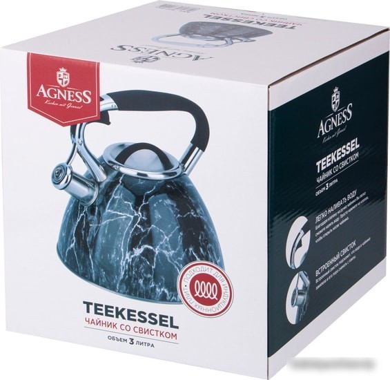 Чайник со свистком Agness 937-040
