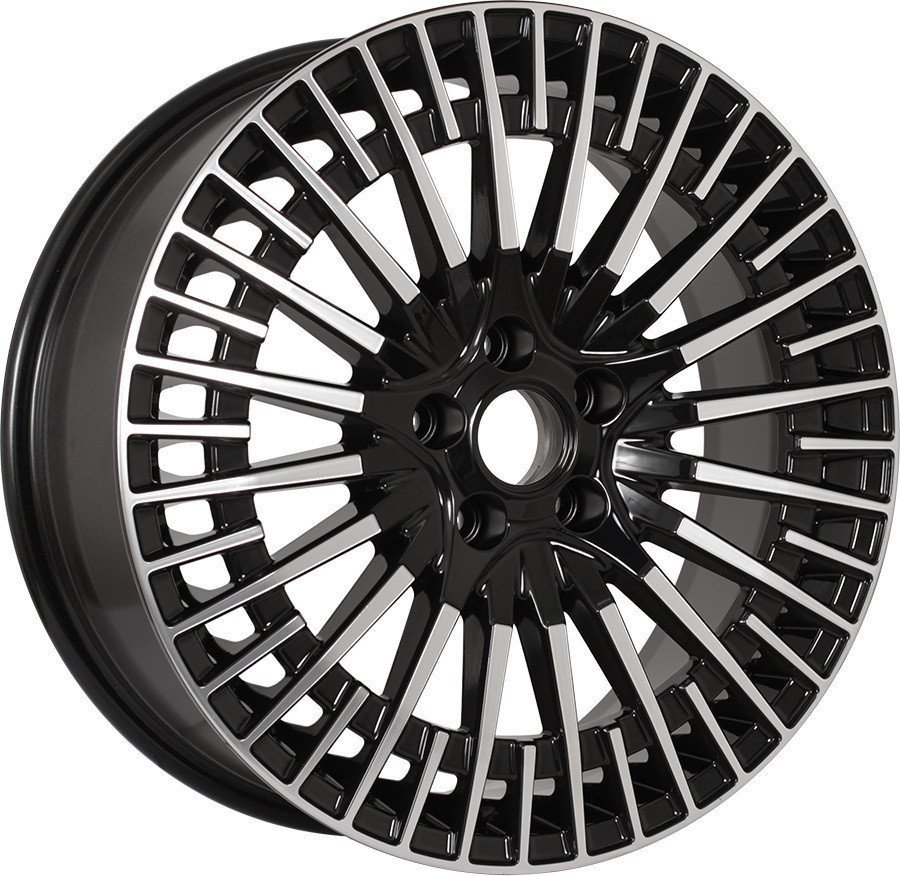 Литые диски KDW KD1820 18x7" 5x114.3мм DIA 67.1мм ET 45мм Black Front Polished