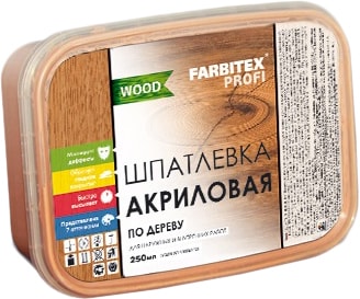 Шпатлевка Farbitex Profi Wood по дереву (венге, 400 г)